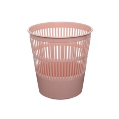 Корзина для бумаг и мусора ErichKrause Powder, 9 литров, сетчатая, пластиковая, розовая