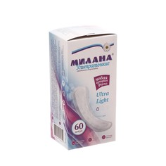 Ежедневные прокладки Милана ультратонкие ULTRA LIGHT 60 шт 7504081 Milana