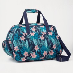 Дорожная сумка женская AMEN 7793860 синяя-голубая , 44х25х30 см Amen.