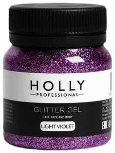 Декоративный гель для волос, лица и тела GLITTER GEL Holly Professional, 50мл