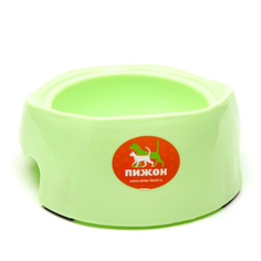 Миска Пижон, пластиковая, 15 х 15 х 7 см, зелёная