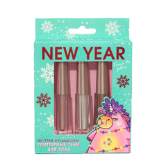 Набор глиттерных теней для глаз Unicorn New Year, оттенки № 1, 5, 6 4911411 Beauty Fox