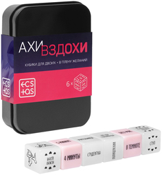 Кубики для двоих Ахи вздохи. В плену желаний, 4 неоновых кубика, 2 пластиковых кубика, 18+ Ecstas