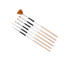 Набор кистей для наращивания и дизайна ногтей 6 шт 18,5 см чёрный/белый/розовый 4429235 Queen Fair