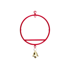 Качели для птиц Пижон круглые d 11,5 см, с колокольчиком, рубиновые