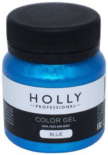 Декоративный гель для волос, лица и тела COLOR GEL Holly Professional, Blue, 50 мл 7138946
