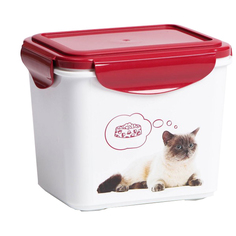 Контейнер для кошачьего корма 0,9 л, бордовый No Brand