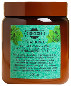 Банная маска для волос "Крапива" с витамином А,Е,F, 500 г Добропаровъ