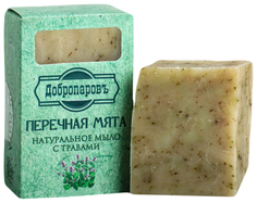 Мыло банное натуральное с травами в коробке "Мята перечная" 100 гр Добропаровъ