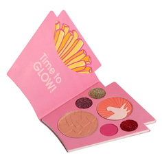 Палетка для макияжа Fries queen: румяна, хайлайтер и тени для век, 4 оттенка 4827540 Beauty Fox