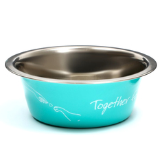 Миска Пижон Together forever, стандартная, 350 мл, мятная