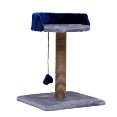 Когтеточка Пижон Столбик с лежанкой, 40 х 40 х 55 см, серая