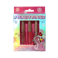 Набор глиттерных теней для глаз Beauty Winter, оттенки № 4, 5, 6 4911414