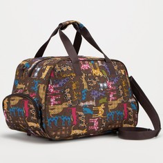 Дорожная сумка женская AMEN 7503112 коричневая , 44х25х30 см Amen.