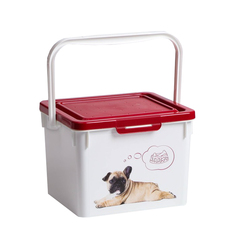 Контейнер для собачьего корма 5,3 л, бордовый No Brand