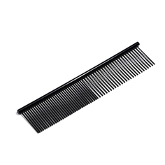 Расческа Пижон для шерсти с гальваническим покрытием, 18,8 х 4,2 см, чёрная