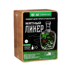Подарочный набор для приготовления алкоголя Мятный ликер: штоф + специи + инструкция Фабрика счастья