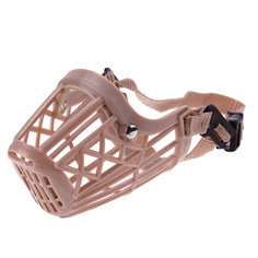 Намордник Пижон пластиковый, размер 1 (ДН 5 см, ОМ 18 см, ошейник полиэстер 24-32 х 1 см)