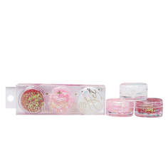 Набор блёсток для лица и тела на гелевой основе GLITTER SET, 3 цвета по 3 мл 7164954 Beauty Fox