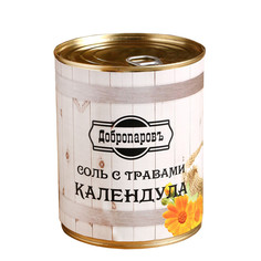 Соль для бани с травами "Календула" в банке Добропаровъ