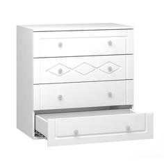 Комод Барселона, 802х463х824, Белый/Белый глянец МДФ No Brand
