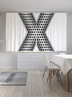 Шторы JoyArty с фотопечатью "Алюминиевая x" из сатена, 290х180 см