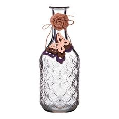 Ваза стеклянная декоративная Lefard 27 см прозрачная