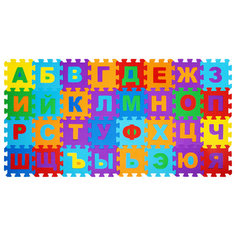 Коврик-пазл Юнландия 1,2*0,6м мягкий Алфавит 32 элемента, 664656