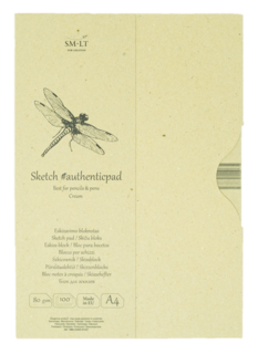 Альбом в папке для эскизов Smiltainis Authentic Cream, А4, 100 л