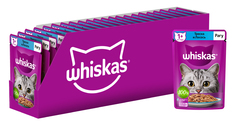 Влажный корм WHISKAS для кошек, рагу с треской и лососем, 28 шт по 75г