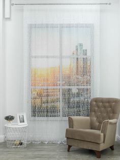 Тюль Amore Mio 80165-W 200x270 см белая