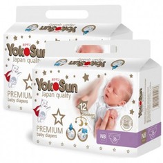 Подгузники YokoSun Premium NB 0-5 кг 36 шт. х 2 уп. 2152401234