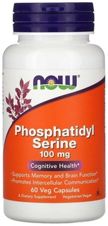 Фосфатидилсерин Now Phosphatidyl Serine капсулы вегетарианские 100 мг 60 шт.