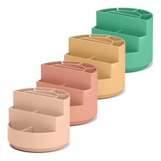 Подставка настольная вращающаяся ErichKrause Mini Burger, Powder, ассорти из 4 цветов