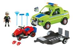Городские службы: автомобиль с колесной газонокосилкой и аксессуарами Playmobil