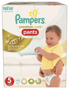 Подгузники-трусики Pampers Premium Care Junior 5 (12-18 кг), 40 шт.