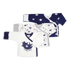 Комплект детский р. 68 Lucky Child Котики распашонка синий 3 шт