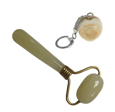 Массажер ELG из камня Оникс + Брелок талисман "Яблоко" ELG из камня Оникс