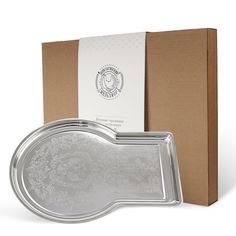 Поднос Кольчугинский мельхиор для самовара с гравировальным рисунком никелированный