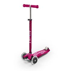 Самокат детский трехколесный Micro Maxi Deluxe LED Pink