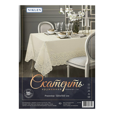 Скатерть Niklen 120 х 150 см пвх бежевый