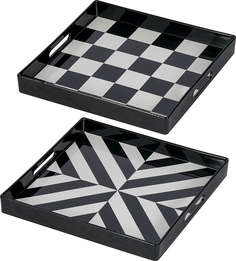 Подносы набор 2 предмета 35x35x4 см Glasar 44280 ГЛАСАР
