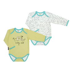 Боди детское Lucky Child Зоопарк 30-122 молочное р. 74 3 шт