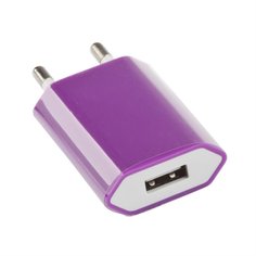 СЗУ "LP" с USB выходом 1А (сиреневый/коробка) Liberty Project