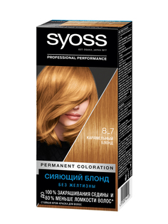 Стойкая крем-краска для волос Syoss Color, 8-7 Карамельный Блонд , 115 мл