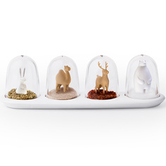 Набор для специй Qualy Animal Parade QL10125-WH
