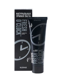 Натуральная зубная паста SPASTA FRESH OCLOCK, естественное отбеливание и детокс, 90 мл