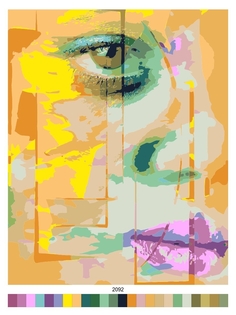 Картина по номерам на холсте с подрамником МыРисуем Взгляд через оранжевую дымку 2092/