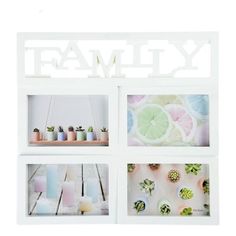 Фоторамка настенная Ladecor Family на 4 фотографии 33,5 х 32 см No Brand