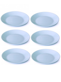 Набор тарелок, тарелка десертная Лили Лайт Блю 18 см 6 штук Luminarc